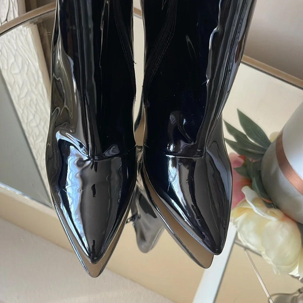 Steve Madden Wagner patent heeled booties - Picture 8 of 16